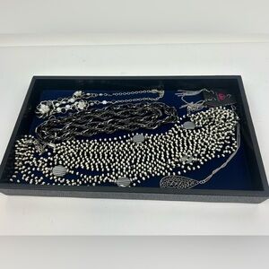 Black toned jewelry lot